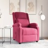 Fauteuil inclinable rouge bordeaux velours 