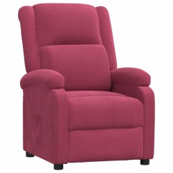Fauteuil inclinable rouge bordeaux velours 
