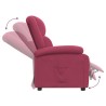 Fauteuil inclinable rouge bordeaux velours 