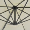 Parasol de jardin en porte-à-faux et poteau en aluminium sable 