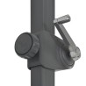 Parasol de jardin en porte-à-faux et poteau en aluminium sable 