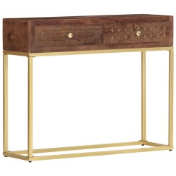 Table console 90 x 30 x 75 cm Bois de manguier massif 