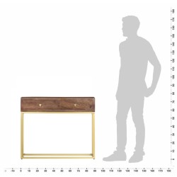 Table console 90 x 30 x 75 cm Bois de manguier massif 