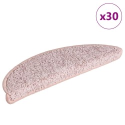 Tapis d'escalier 30 pcs rose clair 65x21x4 cm 