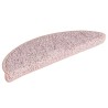 Tapis d'escalier 30 pcs rose clair 65x21x4 cm 