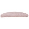 Tapis d'escalier 30 pcs rose clair 65x21x4 cm 