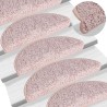 Tapis d'escalier 30 pcs rose clair 65x21x4 cm 