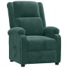 Fauteuil inclinable vert foncé velours 