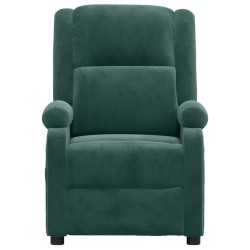 Fauteuil inclinable vert foncé velours 