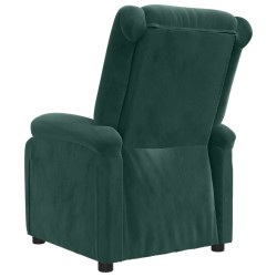 Fauteuil inclinable vert foncé velours 