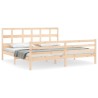 Cadre de lit sans matelas bois massif 