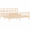 Cadre de lit sans matelas bois massif 