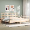 Cadre de lit sans matelas bois massif 