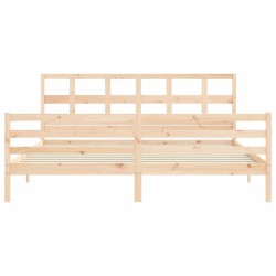 Cadre de lit sans matelas bois massif 