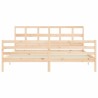 Cadre de lit sans matelas bois massif 