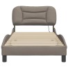 Cadre de lit avec LED sans matelas taupe 80x200 cm tissu 