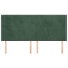 Tête de lit avec oreilles Vert foncé 203x16x118/128 cm Velours 