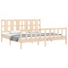Cadre de lit sans matelas bois de pin massif 