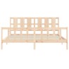 Cadre de lit sans matelas bois de pin massif 