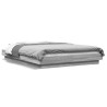 Cadre de lit et lumières LED sans matelas sonoma gris 135x190cm 