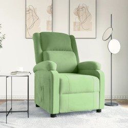 Fauteuil inclinable vert clair velours 