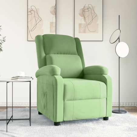 Fauteuil inclinable vert clair velours 