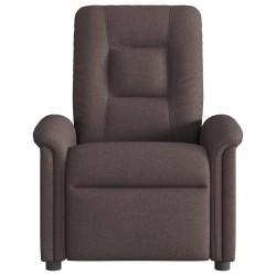 Fauteuil inclinable Marron foncé Tissu 