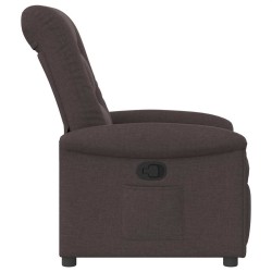 Fauteuil inclinable Marron foncé Tissu 