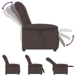 Fauteuil inclinable Marron foncé Tissu 