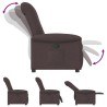 Fauteuil inclinable Marron foncé Tissu 