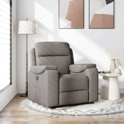 Fauteuil inclinable Taupe Tissu 