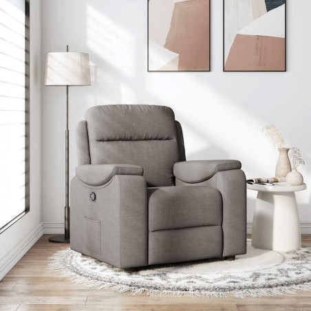 Fauteuil inclinable Taupe Tissu 