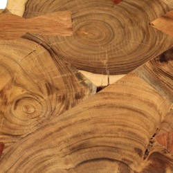 Table basse 36 cm 6 troncs bois d'acacia massif 