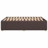 Cadre de lit sans matelas marron foncé 140x190 cm tissu 