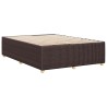 Cadre de lit sans matelas marron foncé 140x190 cm tissu 