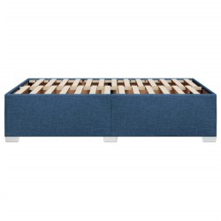 Cadre de lit sans matelas bleu 120x200 cm tissu 