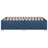 Cadre de lit sans matelas bleu 120x200 cm tissu 