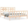 Cadre de lit sans matelas bois de pin massif 