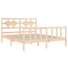 Cadre de lit sans matelas bois de pin massif 