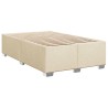Cadre de lit sans matelas crème 120x200 cm tissu 