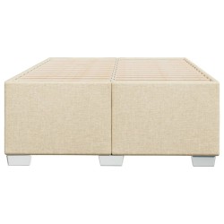 Cadre de lit sans matelas crème 120x200 cm tissu 
