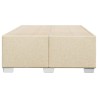Cadre de lit sans matelas crème 120x200 cm tissu 