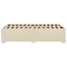 Cadre de lit sans matelas crème 120x200 cm tissu 