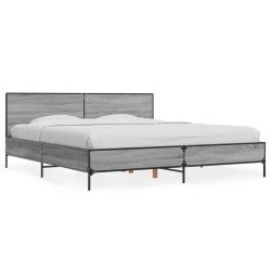 Cadre de lit sans matelas sonoma gris 180x200 cm 