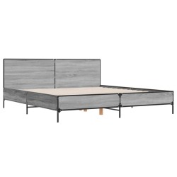 Cadre de lit sans matelas sonoma gris 180x200 cm 