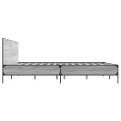 Cadre de lit sans matelas sonoma gris 180x200 cm 