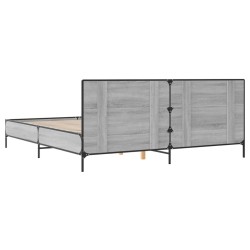 Cadre de lit sans matelas sonoma gris 180x200 cm 