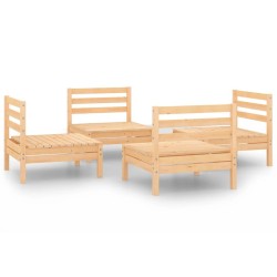 Salon de jardin 4 pcs Bois de pin massif 