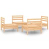Salon de jardin 4 pcs Bois de pin massif 