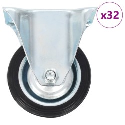 32 pcs Roulettes fixes 75 mm 